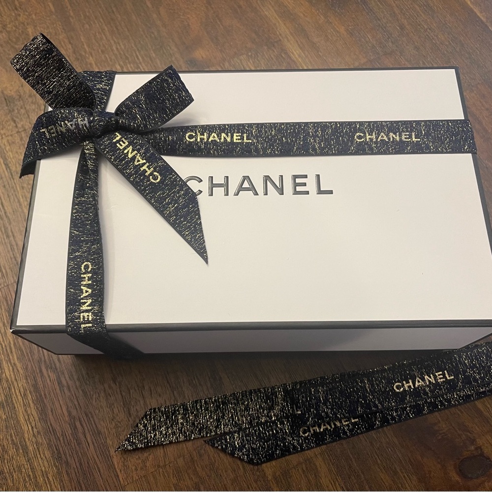 Chanel empty box with ribbons
